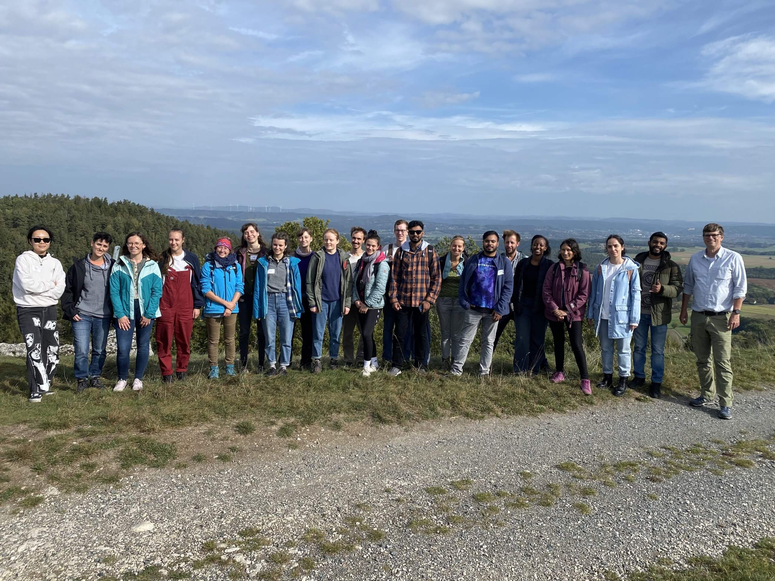 Group picture of about 20 GCE students and Professor Köllner.