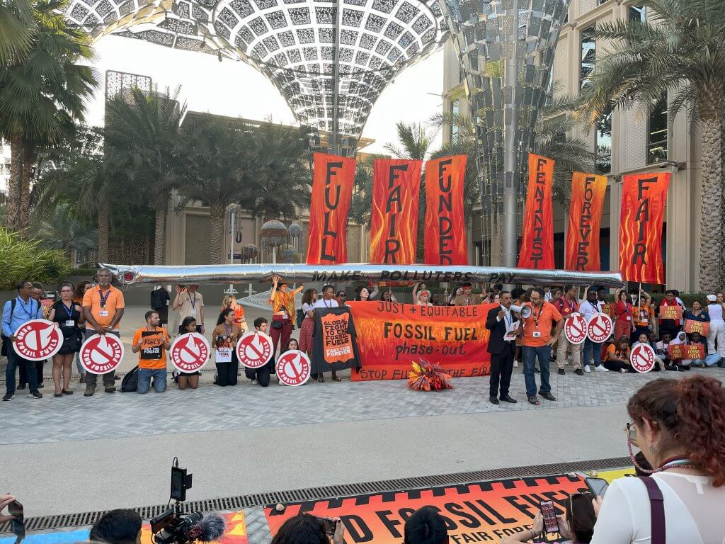 Protests in the blue zone